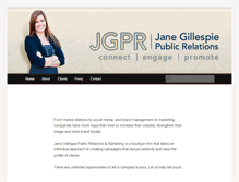Tablet Screenshot of janegillespie.com